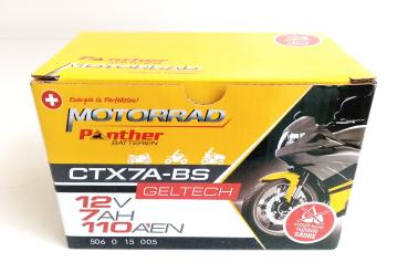 Gelbatterie Motorrad Panther 12V 7Ah CTX7A-BS